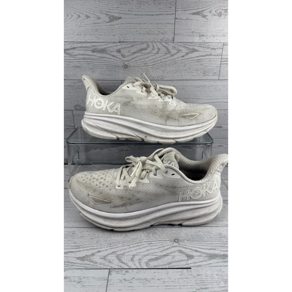 Hoka One One Clifton 9 1127896-NCWT White 7B Womens Sneakers Running Shoes #176